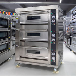 <span class=keywords><strong>Horno</strong></span> Industrial de Gas de 3 Niveles y 6 Bandejas <span class=keywords><strong>con</strong></span> Cuerpo de Acero Inoxidable <span class=keywords><strong>para</strong></span> Pan y <span class=keywords><strong>Pizza</strong></span> - Product Image 2