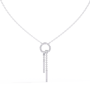 Pendentif en diamant cultivé en laboratoire pour femmes, chaîne en or, or rose, or blanc, argent, bijoux élégants et luxueux, cadeau - Product Image 6
