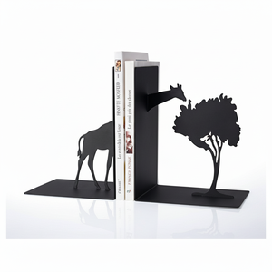 Serre-livres attrayants en métal avec surface polie adaptés aux maisons élégantes appartements modernes et bureaux de luxe - Product Image 1