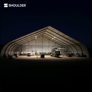 Carpa de Almacenamiento para Aeronaves Privadas con Estructura de Aluminio, Techo de PVC Impermeable, Carpa para Helicópteros, Carpa Industrial para Estacionamiento - Product Image 1