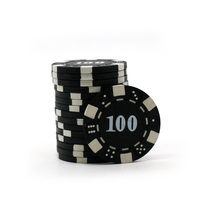 Jeu de jetons de poker en stock, étui à jetons en argile ABS de 11.5g, jeu de hasard en plastique, jeu de casino avec impression personnalisée, jetons de poker vierges