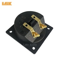 Connecteur de haut-parleur à borne de liaison en plastique 2 voies 57x57mm avec prise à ressort en cuivre pur, boîte de terminaison pour 4 câbles audio