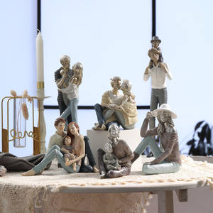 2023 resina <span class=keywords><strong>padre</strong></span> e figlio scultura artigianato creativo personaggio familiare statua artista decorazione della casa regalo per la festa del papà - Product Image 6