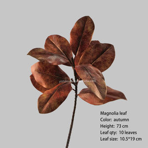 Tallo Artificial Real Touch, rama <span class=keywords><strong>de</strong></span> árbol verde, <span class=keywords><strong>hojas</strong></span>, plantas, <span class=keywords><strong>hojas</strong></span> <span class=keywords><strong>de</strong></span> Magnolia, plantas verdes para árbol, decoración del hogar - Product Image 2