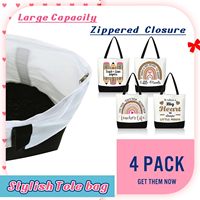 Bolso Tote de Lona Bordado Personalizado con Cierre de Cremallera, Accesorio de Moda para Mujer, Ideal para Bodas en la Playa, Modelo para Todas las Temporadas