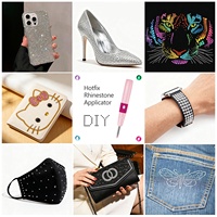 Kit de peinture au diamant DIY pour dropshipping Shopify, strass thermocollants, strass en verre thermocollants, stylo applicateur, machine