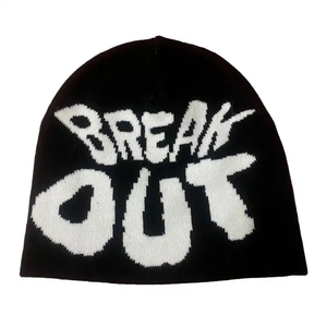Custom 20 PCS Low MOQ Wholesale Logo High Quality Beenies Vendor Skull Print Jacquard Winter Manufacturers Y2K Beanies Hat - Product Image 4