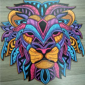 Customised Manufacture Wooden Jigsaw Puzzles Lion Wholesale irregular Wooden Forest Educational Toys