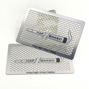 Cartes de visite professionnelles personnalisées en métal vierge, 0,8 mm, beige - Product Image 5