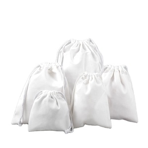 Sacs en toile de coton en gros pour bijoux, sacs à chaussures à cordon, sacs cadeaux, housses anti-poussière personnalisées avec impression de logo - Product Image 4