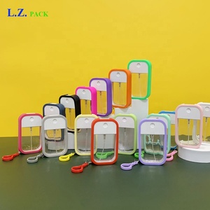 Bouteille <span class=keywords><strong>de</strong></span> désinfectant pour les mains, rechargeable, 38/45/50ml, PETG, 1 pièce, flacon <span class=keywords><strong>de</strong></span> pulvérisation <span class=keywords><strong>de</strong></span> parfum, avec porte-clés, carte <span class=keywords><strong>de</strong></span> crédit, 100 pièces, en Stock - Product Image 2