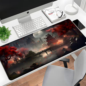แผ่นรองเมาส์เกมมิ่งยางขนาดใหญ่ ดีไซน์เองได้ ลายญี่ปุ่นเท่ๆ แผ่นรองคีย์บอร์ดสำหรับวางบนโต๊ะ พร้อมฐานยางกันลื่น ขอบเย็บอย่างดี - Product Image 2