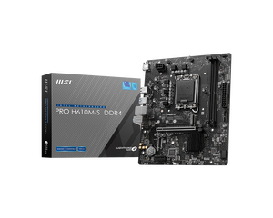Carte mère MSI H610M-S D4 LGA1700 Micro ATX DDR4 M.2 SATA3 compatible avec les processeurs Intel Core de 12e et 13e génération, pour jeux et bureautique - Product Image 1