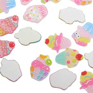 Cabujones acrílicos para hacer joyas, cabujones coloridos con brillo para cupcakes, parte trasera plana, 16x52mm - Product Image 4