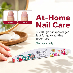 <span class=keywords><strong>Lime</strong></span> à ongles professionnelle 5 pièces/paquet, thème Noël, demi-lune, grain 100/180, double face, <span class=keywords><strong>lime</strong></span> émeri, outil de manucure pour cadeau de fêtes - Product Image 5