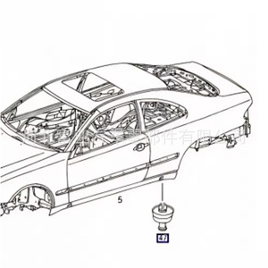 Soporte de Posicionamiento para Mercedes Benz Clase S y Clase C, Soporte de Viga Longitudinal Inferior de Plástico A0019979586 - Product Image 1
