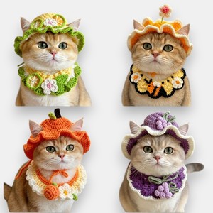 Vente Flash : Accessoires pour Animaux – Chapeau Amusant pour Chien, Costume pour Chien, Bonnets au <span class=keywords><strong>Crochet</strong></span>, Cache-Cou et Cache-Oreilles Tricotés pour Chiens Teddy et Chats - Product Image 1