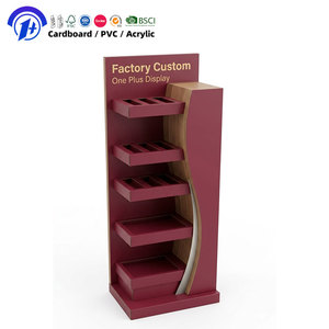 Expositor de Piso de Cartón Corrugado Personalizado, Expositor de Varios Niveles para Puntos de Venta, Expositor de Venta al por Menor para Vino, Cosméticos, Supermercados, Promociones - Product Image 1