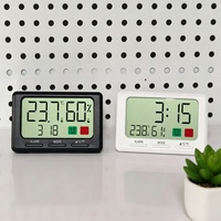 Akurasi Tampilan LCD Digital Dalam Ruangan Jam Termometer Higrometer Monitor Suhu Kelembaban Indikator Kenyamanan Alarm Rumah Tangga
