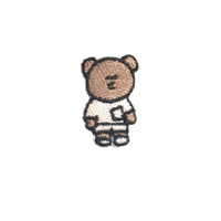 En gros, Patchs brodés mignons motif ours et aliments, et appliques thermocollantes motif animaux, café et collations pour vêtements, sacs et projets DIY