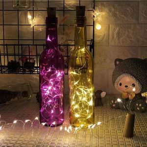 Guirnalda de Luces LED de 2m con 20 Luces, Impermeable, con Batería, Cable de Cobre, Luces Intermitentes para Botellas, Decoración para Fiestas, Bares, Bodas, Botella de Vino con <span class=keywords><strong>Luz</strong></span> - Product Image 6