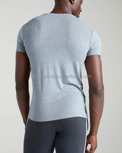 Camiseta deportiva ajustada y transpirable de algodón mercerizado de alta calidad, hecha a medida, camiseta personalizada de alta gama para hombre - Product Image 3