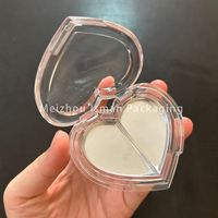 ISMAN luxe 5g en forme de coeur clair boîtier Compact avec casserole en aluminium vide fard à paupières Blush Palette en gros marque privée Pro