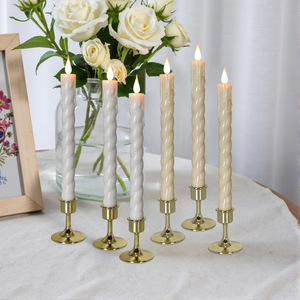 Wholesaleflameless trắng nhấp nháy thực sáp điện <span class=keywords><strong>LED</strong></span> taper nến với di chuyển ngọn lửa <span class=keywords><strong>LED</strong></span> Candle Light - Product Image 3