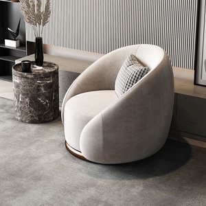 Sillón Giratorio de Lujo, Estilo Nórdico, Tapizado en Tela, Sofá Minimalista para Sala de Estar, <span class=keywords><strong>Diseño</strong></span> de Tigre, Muebles para el Hogar - Product Image 4