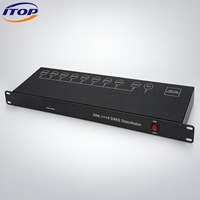 Amplificateur Répartiteur de Signal DMX512 HY-J18 pour Éclairage de Scène, Concerts et Événements
