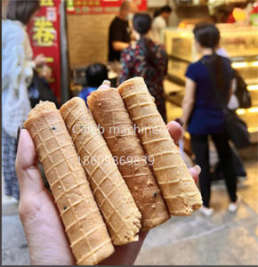 Machine à gaufres et cornets <span class=keywords><strong>de</strong></span> crème glacée professionnelle à chauffage au gaz, avec moule personnalisé - Product Image 5