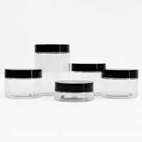 Pots cosmétiques en plastique PET transparents personnalisés pour les bouteilles d'emballage de conteneur de crème au beurre de visage de lotion bouteille en plastique cosmétique