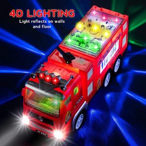 Camión <span class=keywords><strong>de</strong></span> <span class=keywords><strong>Bomberos</strong></span> Eléctrico <span class=keywords><strong>de</strong></span> Juguete para Niños, 220V, Luces Intermitentes Brillantes 4D, Sonidos <span class=keywords><strong>de</strong></span> Sirena Reales, Función Bump & Go, Escala 1:16, Camión <span class=keywords><strong>de</strong></span> <span class=keywords><strong>Bomberos</strong></span> <span class=keywords><strong>de</strong></span> Plástico - Product Image 3