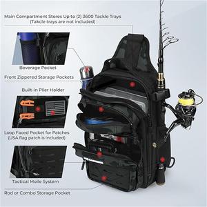 Bolsa de Pesca Convertible de Fábrica, Mochila Táctica Ligera para Pesca, Bolsa de Almacenamiento para Aparejos de Pesca - Product Image 4