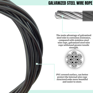 सर्पिल हिस्सेदारी के साथ थोक टाई, भारी ड्यूटी मजबूत pvc लेटेड स्टील वायर रस्सी के साथ रोटेट 360 डडिग्री दोहरे बकल के साथ - Product Image 3