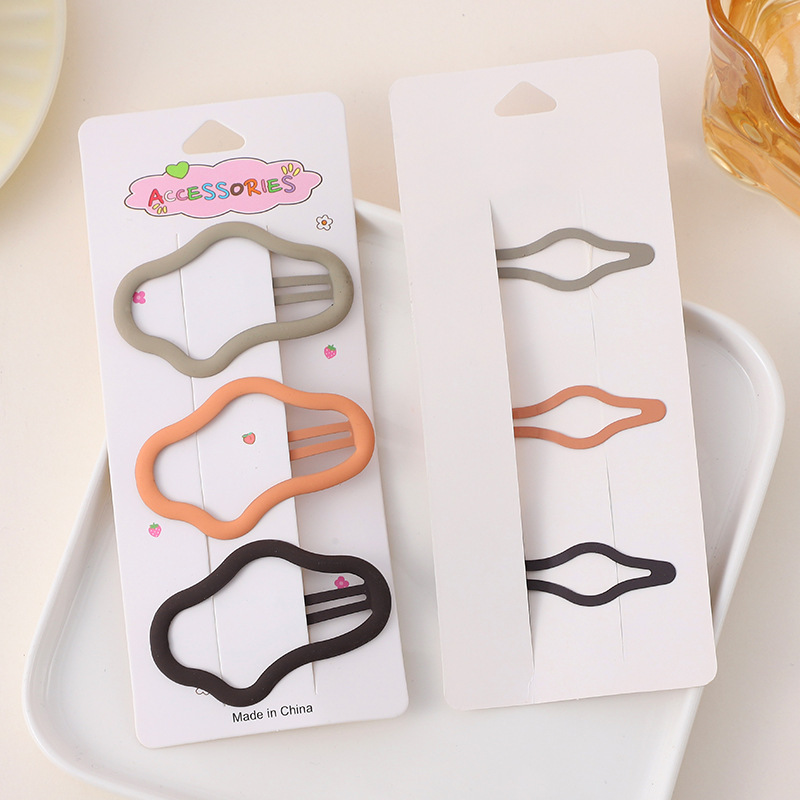 Frosted cloud-shaped hair clip, 6.7*4.3cm, 16.4g