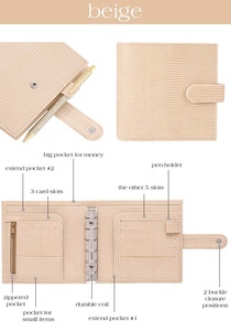 <span class=keywords><strong>Etsy</strong></span> sıcak 5 mevcut renkli A7 kertenkele deri Lux bağlayıcı bütçe planlayıcısı olarak para Binder organizatör nakit zarflar mevcut - Product Image 6