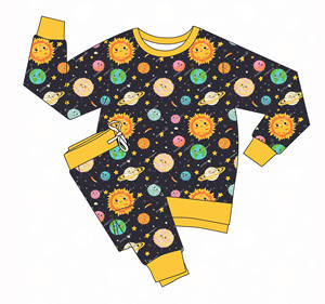 Nuovi Prodotti Tute Personalizzate Set Jogger in Bambù Felpa in Spugna Francese per Bambini Set 2 Pezzi per Neonati e Bambini - Product Image 3