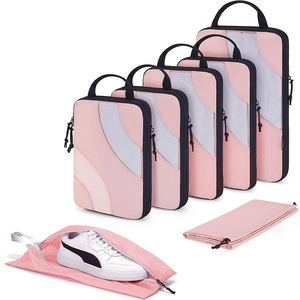 Organiseurs de bagages en maille PVC imperméables personnalisés pour maquillage, nouveaux cubes de compression pour valises - Product Image 1