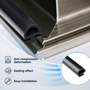 Guarnizione in <span class=keywords><strong>Gomma</strong></span> EPDM Resistente all'Usura, Lunga Durata, Resistente alle Intemperie, Riduce il Rumore e la Convezione dell'Aria per Porte e Finestre in Alluminio - Product Image 4