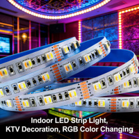 Vente en gros de bande LED Eyst pour la décoration intérieure, bar, KTV, éclairage d'ambiance, RGBW 12V, cuivre, IP65, SMD5050, 5M, 60 LED/m, 14W/M