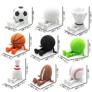 Figurine de football Desk Buddy, imprimée en 3D, ornement léger pour la décoration de bureau - Product Image 3