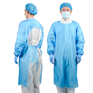 Originele fabrieksgroothandel waterdichte plastic CPE-gewaden, wegwerp CPE-isolatiegewaden met duimlussen - Product Image 1