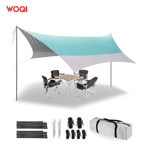 Bâche imperméable Woqi 365x425 cm carrée en polyester PU3000mm pour camping, randonnée, auvent, protection solaire - Product Image 3
