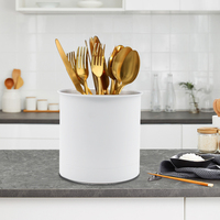 Porte-couverts de cuisine multi-usages en acier inoxydable pour la table Organisateur de couverts Porte-ustensiles Porte-vaisselle en métal Caddy