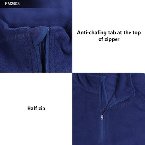 <span class=keywords><strong>Veste</strong></span> Pullover <span class=keywords><strong>polaire</strong></span> demi fermeture éclair pour <span class=keywords><strong>homme</strong></span>, de couleur douce, chaude et respirante à séchage rapide - Product Image 4