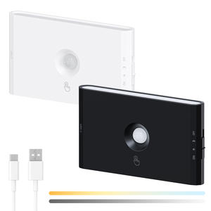 Lampe murale à capteur rechargeable T109, lumière de nuit LED, montage magnétique, chambre à coucher, couloir, lumière de couloir avec charge USB-C - Product Image 1