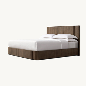 Мебель для спальни в скандинавском стиле, Современная винтажная кровать из массива дерева, деревянная двуспальная кровать размера «King-Size» - Product Image 6