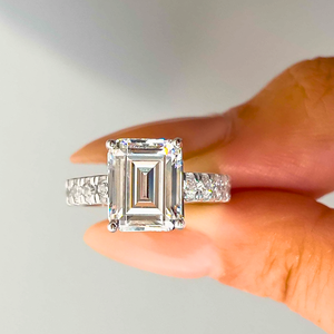 <b>Vintage</b> Art Deco 925 Sterling Silver Ring Elegant Statement Piece with Lab-Created Diamond Handmade in Bulk - Product Image 3