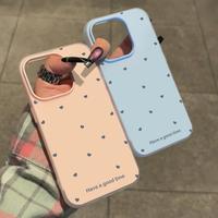 Coque de téléphone antichoc en gelée rose à motifs de cœurs multiples, adaptée à l'Apple iPhone 16 Pro Max, printemps et été